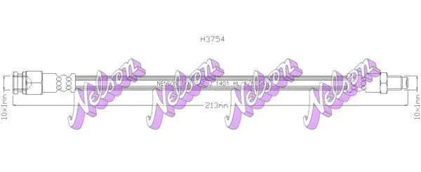 Handler.Part Brake hose KAWE H3754 1