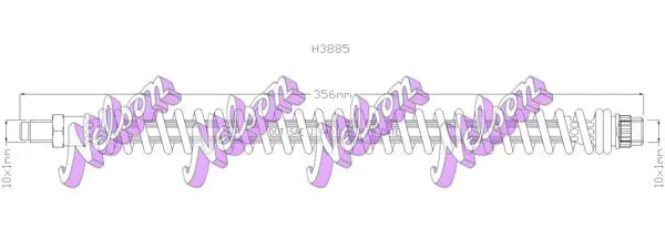 Handler.Part Brake hose KAWE H3885 1