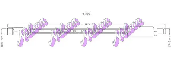 Handler.Part Brake hose KAWE H3891 1