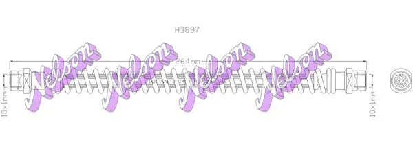 Handler.Part Brake hose KAWE H3897 1