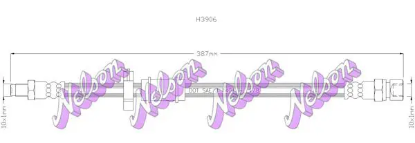 Handler.Part Brake hose KAWE H3906 1