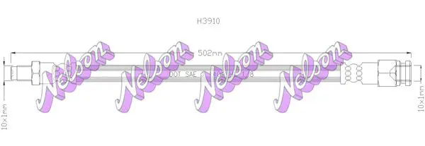 Handler.Part Brake hose KAWE H3910 1