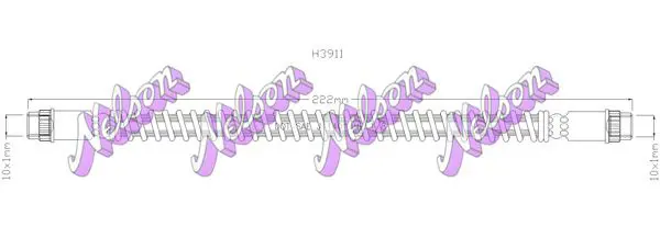 Handler.Part Brake hose KAWE H3911 1