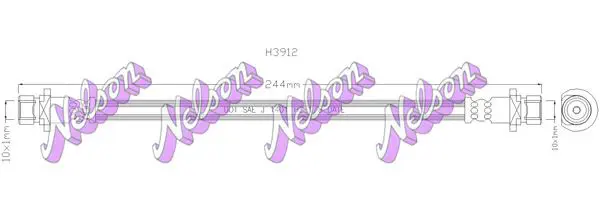 Handler.Part Brake hose KAWE H3912 1