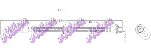 Handler.Part Brake hose KAWE H3921 1