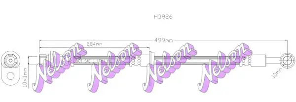 Handler.Part Brake hose KAWE H3926 1