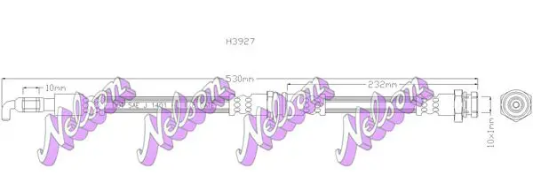 Handler.Part Brake hose KAWE H3927 1