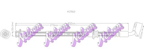 Handler.Part Brake hose KAWE H3960 1