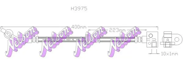 Handler.Part Brake hose KAWE H3975 1