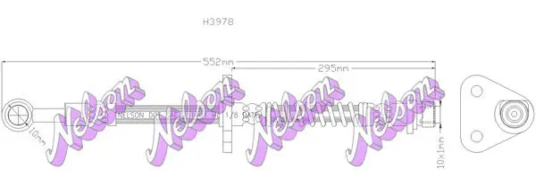 Handler.Part Brake hose KAWE H3978 1