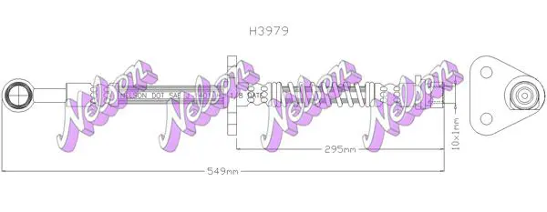 Handler.Part Brake hose KAWE H3979 1