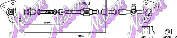 Handler.Part Brake hose KAWE H4202Q 1