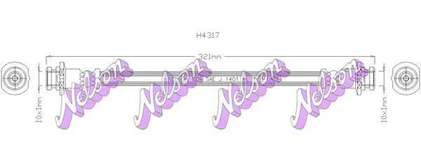 Handler.Part Brake hose KAWE H4317 1