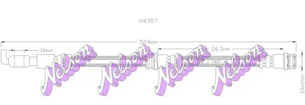 Handler.Part Brake hose KAWE H4357 1