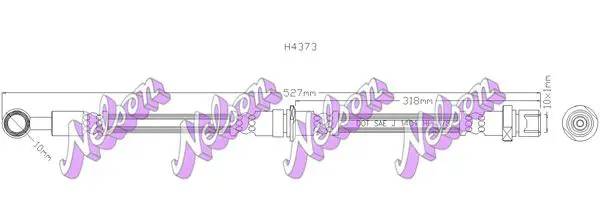 Handler.Part Brake hose KAWE H4373 1