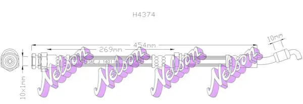 Handler.Part Brake hose KAWE H4374 1