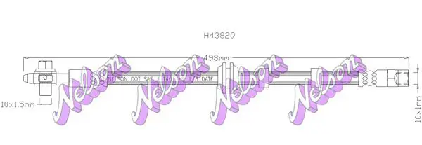 Handler.Part Brake hose KAWE H4382Q 1