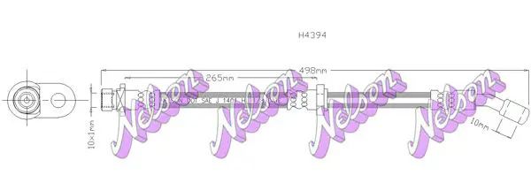 Handler.Part Brake hose KAWE H4394 1