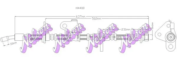 Handler.Part Brake hose KAWE H4400 1