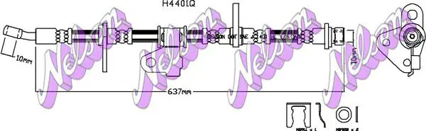 Handler.Part Brake hose KAWE H4401Q 1