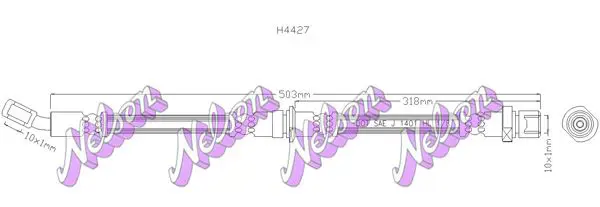 Handler.Part Brake hose KAWE H4427 1