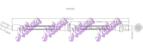 Handler.Part Brake hose KAWE H4428 1