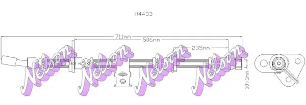 Handler.Part Brake hose KAWE H4433 1