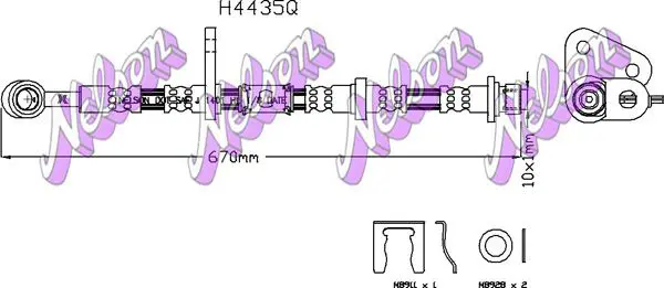 Handler.Part Brake hose KAWE H4435Q 1