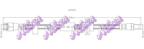 Handler.Part Brake hose KAWE H4449 1