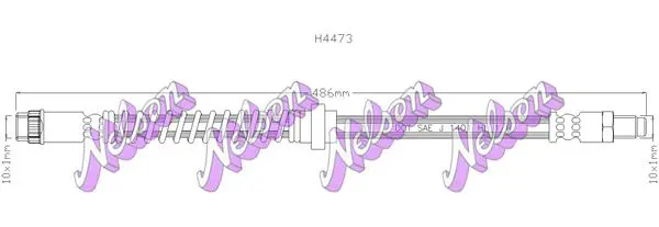 Handler.Part Brake hose KAWE H4473 1