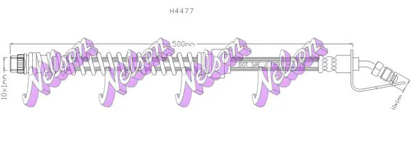 Handler.Part Brake hose KAWE H4477 1