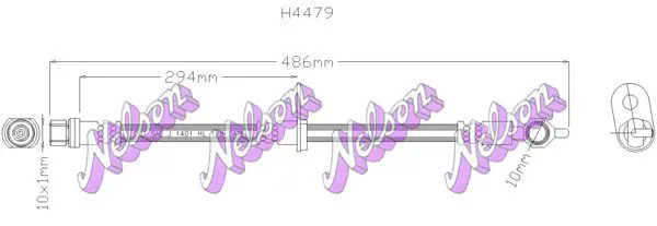 Handler.Part Brake hose KAWE H4479 1