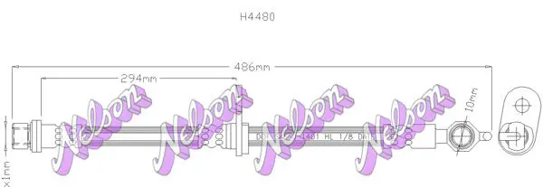 Handler.Part Brake hose KAWE H4480 1