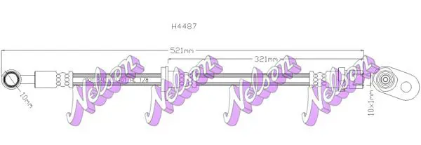 Handler.Part Brake hose KAWE H4487 1