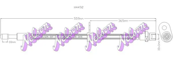 Handler.Part Brake hose KAWE H4492 1