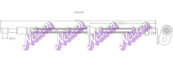 Handler.Part Brake hose KAWE H4494 1