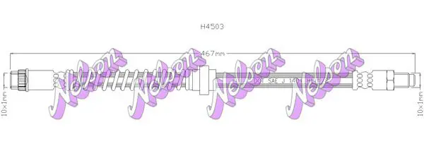 Handler.Part Brake hose KAWE H4503 1