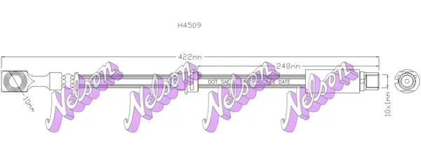 Handler.Part Brake hose KAWE H4509 1