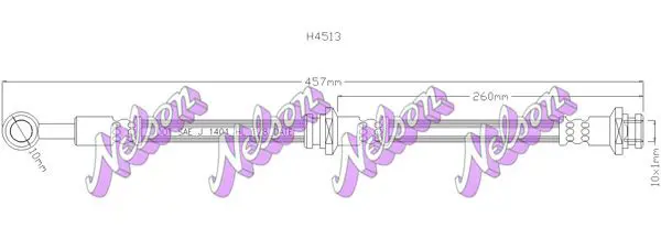 Handler.Part Brake hose KAWE H4513 1