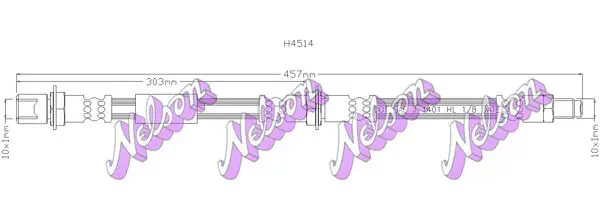 Handler.Part Brake hose KAWE H4514 1