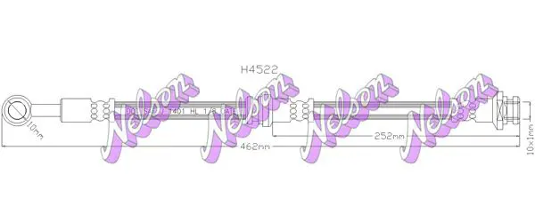 Handler.Part Brake hose KAWE H4522 1