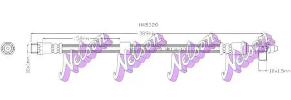 Handler.Part Brake hose KAWE H4532Q 1