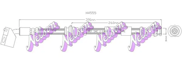 Handler.Part Brake hose KAWE H4555 1