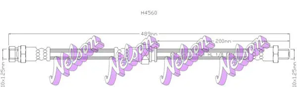 Handler.Part Brake hose KAWE H4560 1