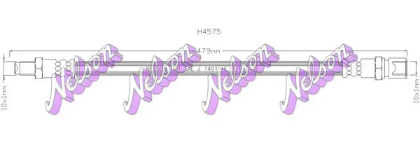 Handler.Part Brake hose KAWE H4575 1