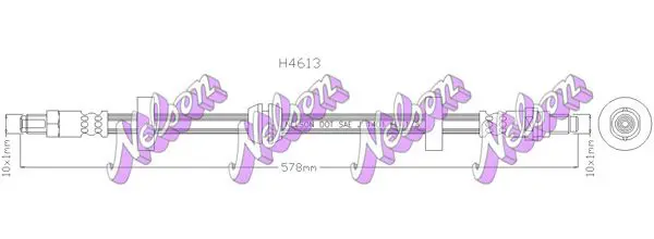 Handler.Part Brake hose KAWE H4613 1