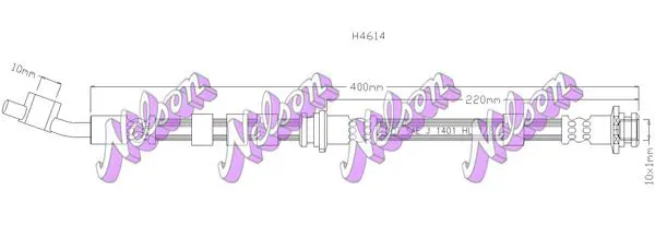 Handler.Part Brake hose KAWE H4614 1