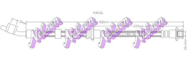 Handler.Part Brake hose KAWE H4616 1