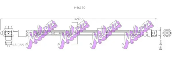 Handler.Part Brake hose KAWE H4619Q 1