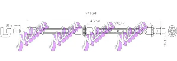 Handler.Part Brake hose KAWE H4634 1